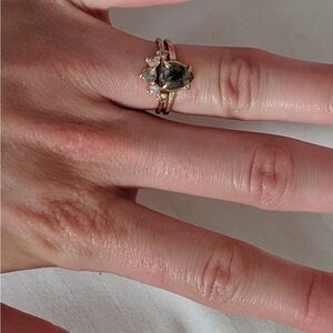 Engagement and wedding band set